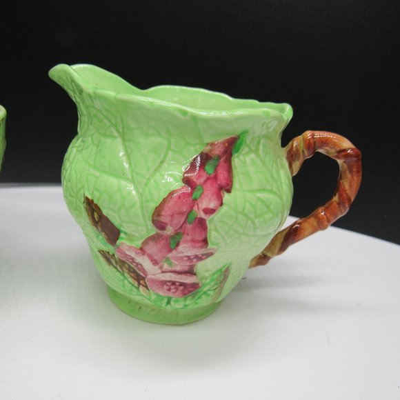 VINTAGE CARLTONWARE ENGLAND "FOXGLOVE" SERIES CREAM AND SUGAR SET. - Picture 5 of 6
